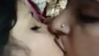 Lesbian girls spicy mouth kiss and chocolaty pussy