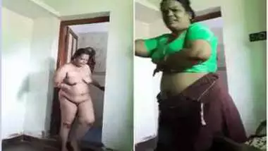 Man films loved fat Indian woman walking around with naked XXX titties