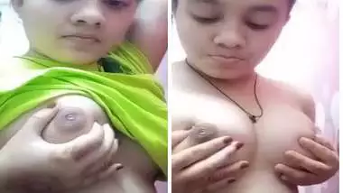 Beautiful village girl white boobs pressing