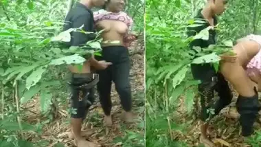 Bangladeshi girl standing fuck in jungle