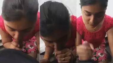 Young girl gives her first Indian blowjob to her cousin