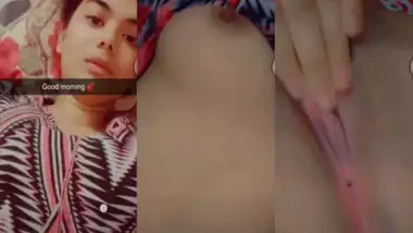 Sexy Indian XXX babe showing boobs and playing with pussy on video call